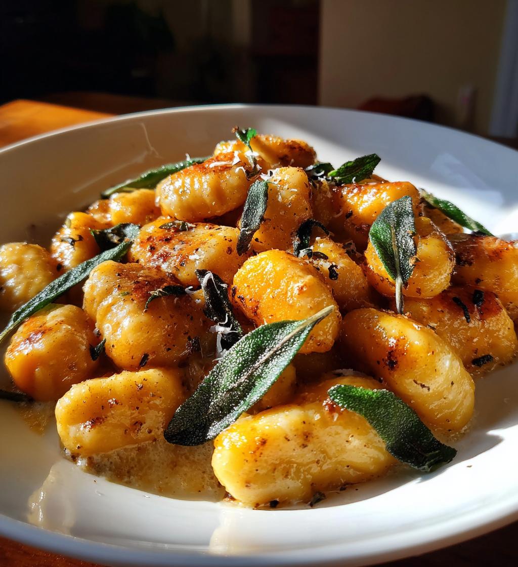 Butternut-Kürbis Gnocchi in Butter-Salbei-Soße