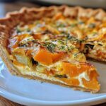 Butternut-Kürbis Quiche mit Lauch