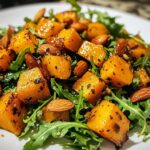 Butternut-Kürbis Salat mit gerösteten Mandeln