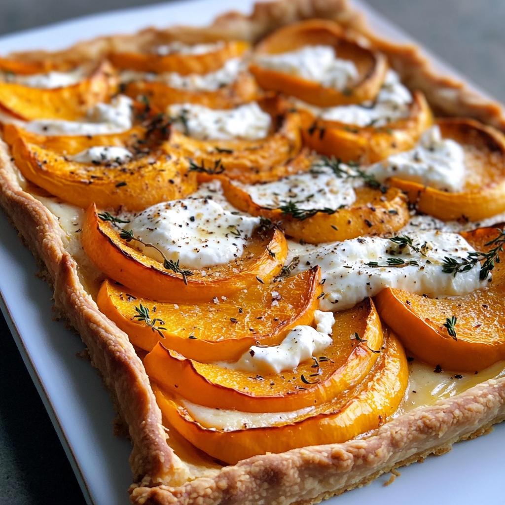 Butternut-Kürbis Tarte mit Ziegenkäse - detail 1
