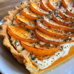 Butternut-Kürbis Tarte mit Ziegenkäse