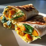 Butternut-Kürbis Wraps mit Hummus