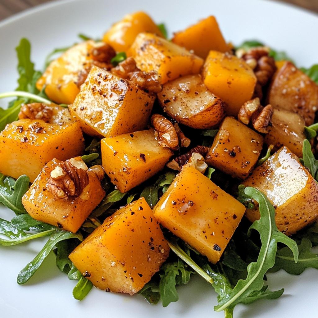 Butternut-Kürbis und Birnen Salat - detail 1