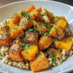 Butternut-Kürbis und Orangen Couscous