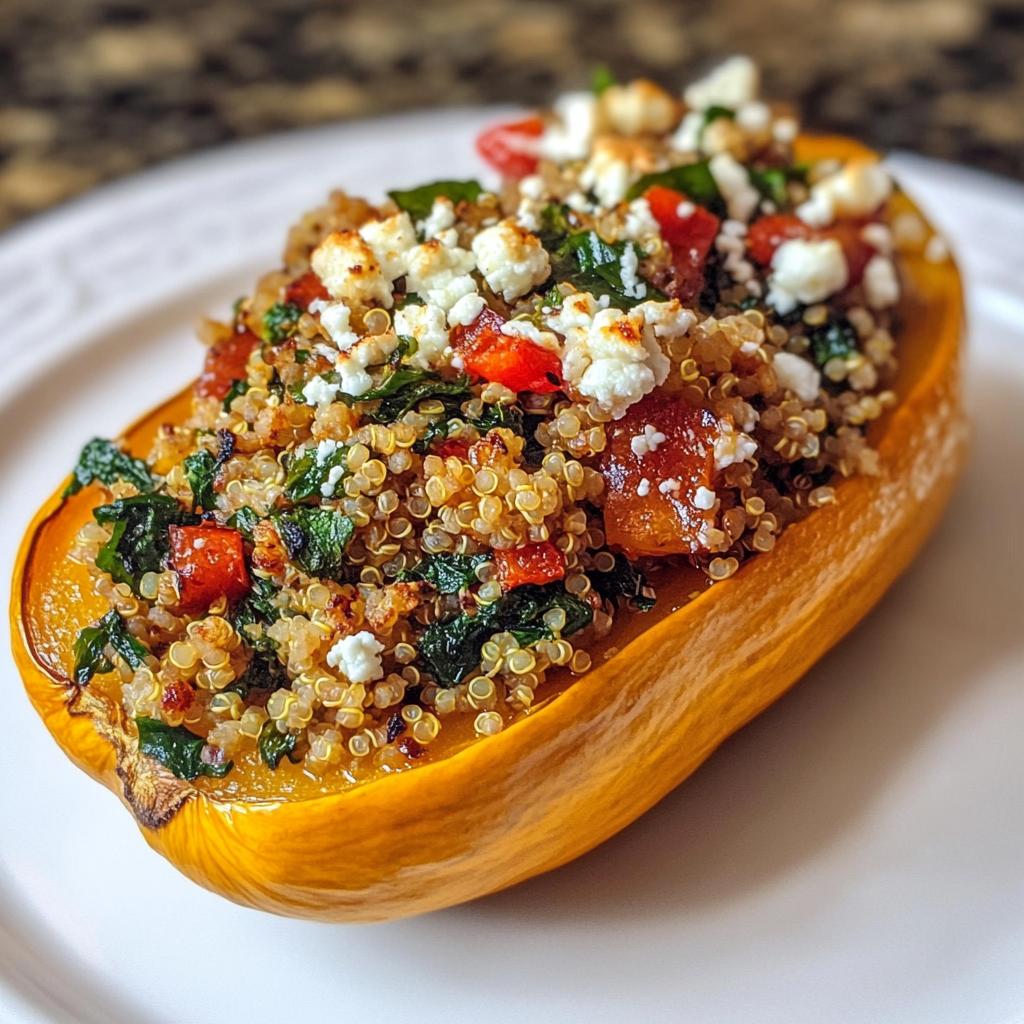 Gefüllter Butternut-Kürbis mit Quinoa - detail 1