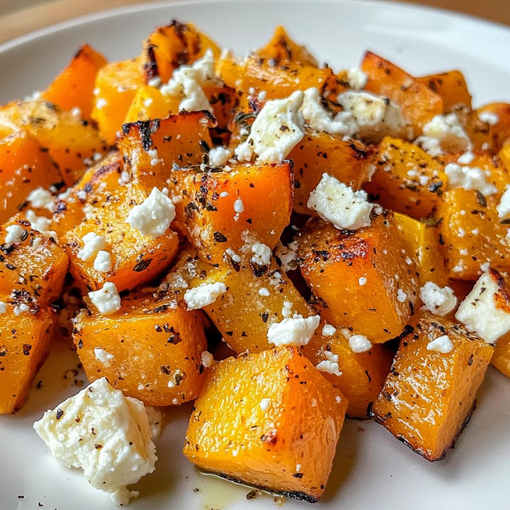 Gerösteter Butternut-Kürbis mit Feta