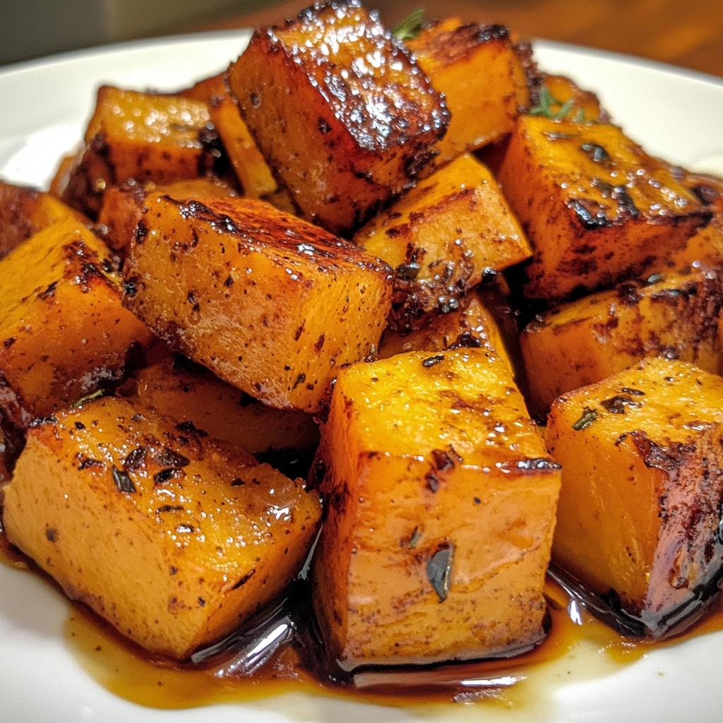 Gerösteter Butternut mit Balsamico-Reduktion