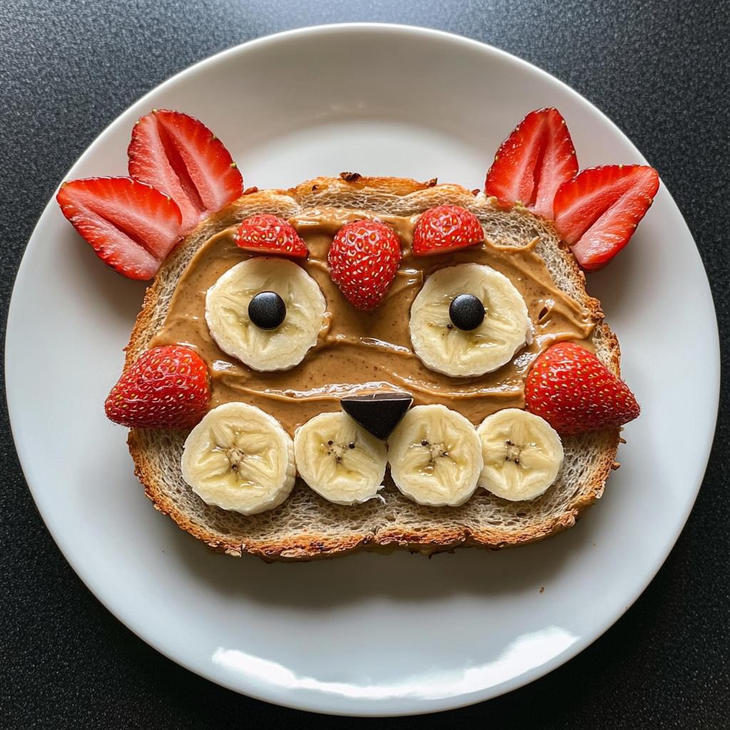 animal face toast - detail 1