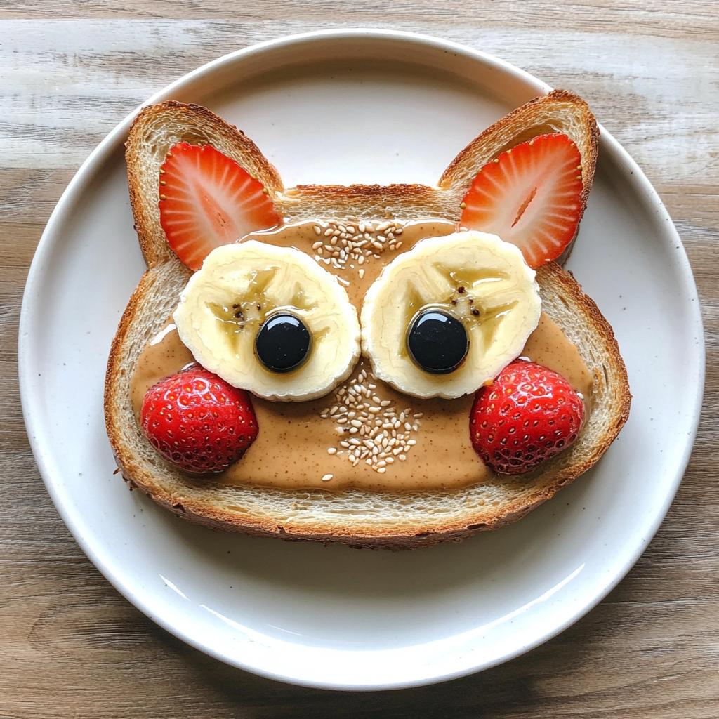 animal face toast