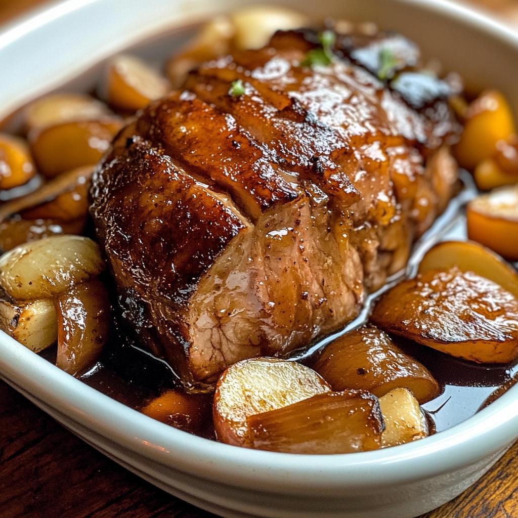apple cider braised pork shoulder - detail 1