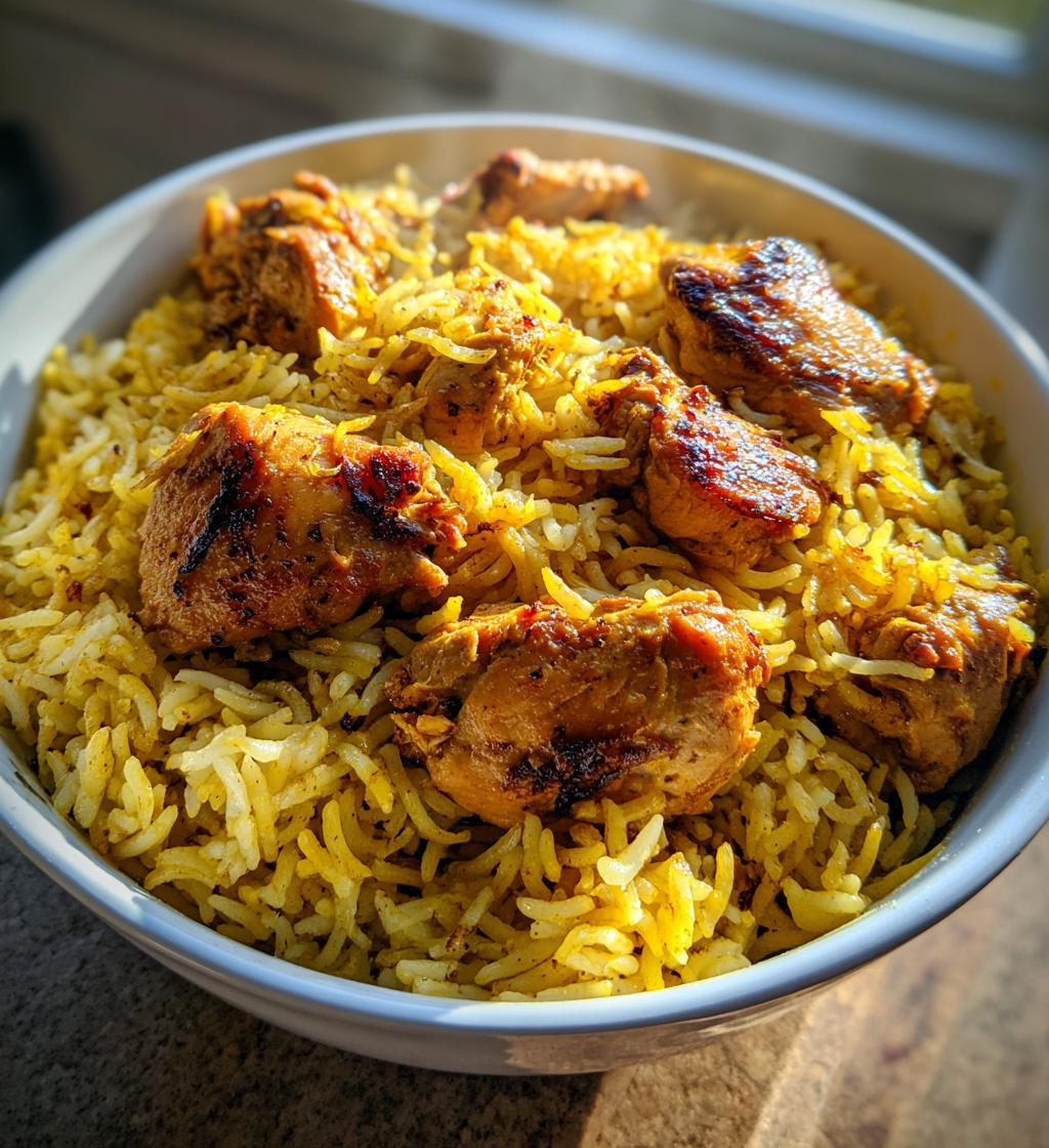 arabian chicken and rice - detail 1