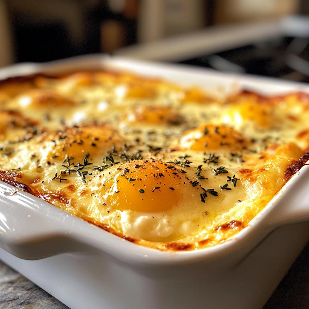 baked cottage cheese eggs - detail 1