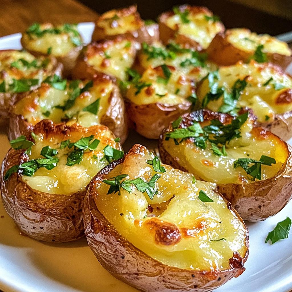 baked garlic butter potatoes