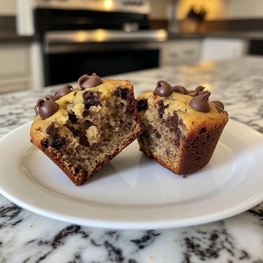 banana chocolate chips muffins - detail 1
