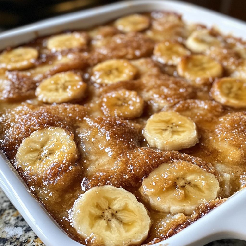 bananas foster cobbler