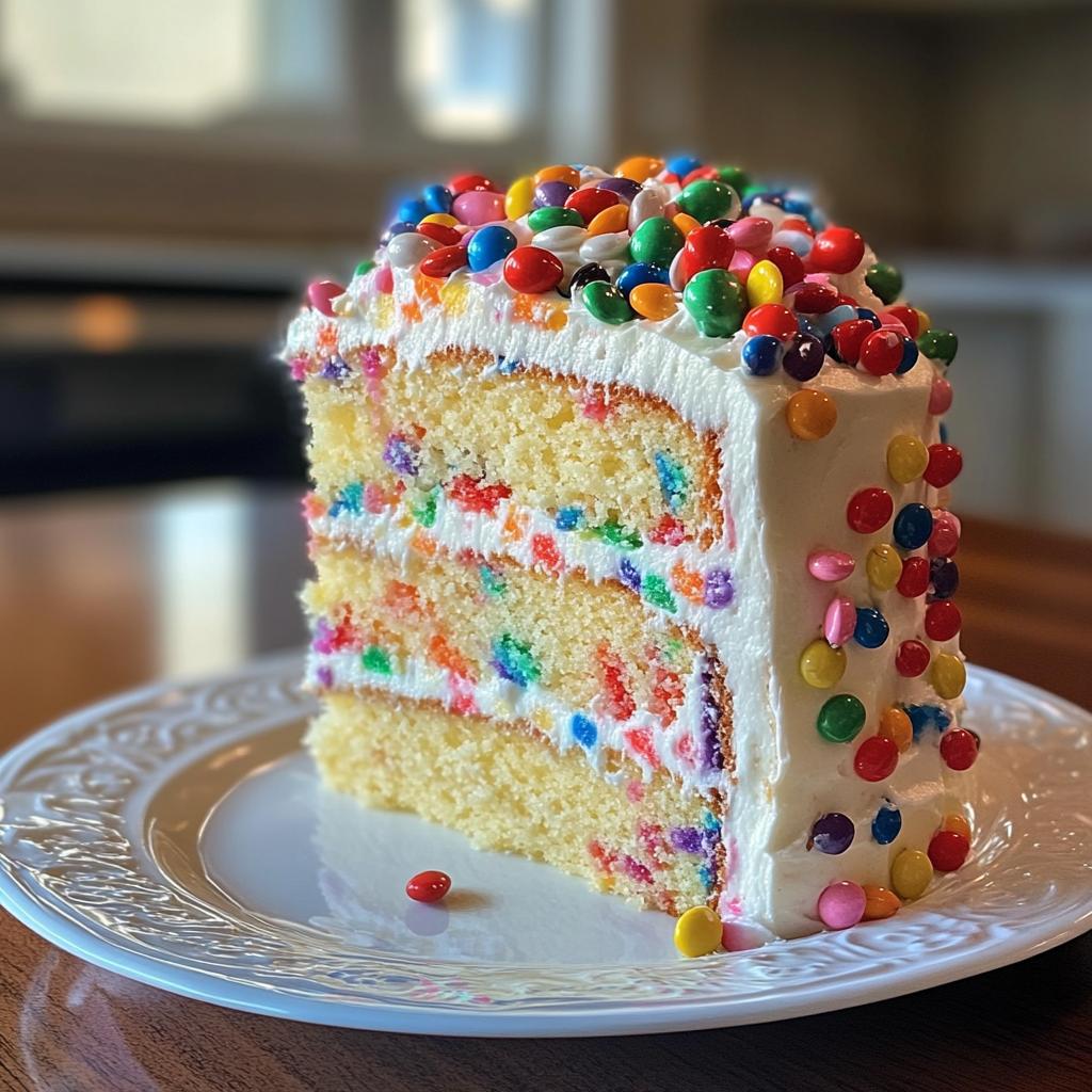 birthday cake with candy - detail 1