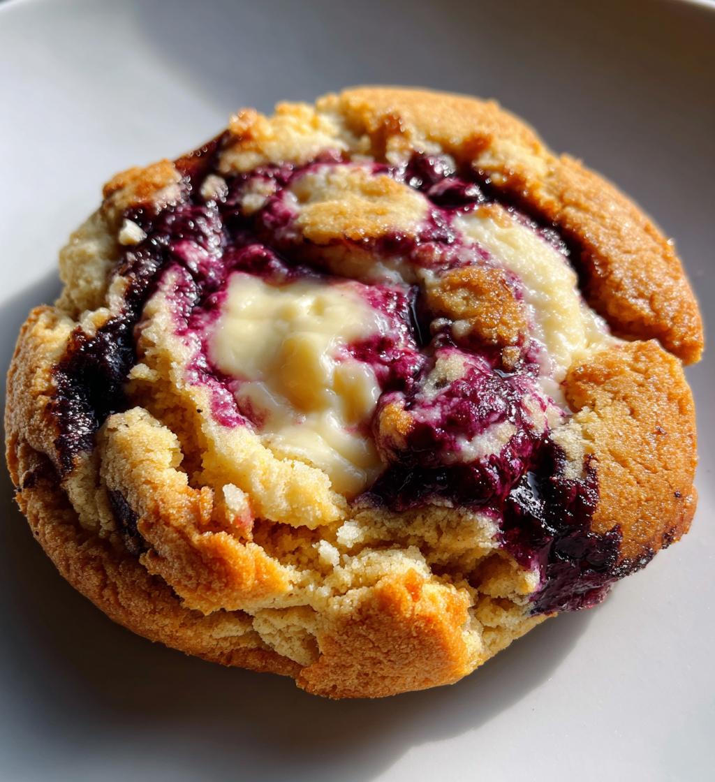 blueberry cheesecake swirl cookie