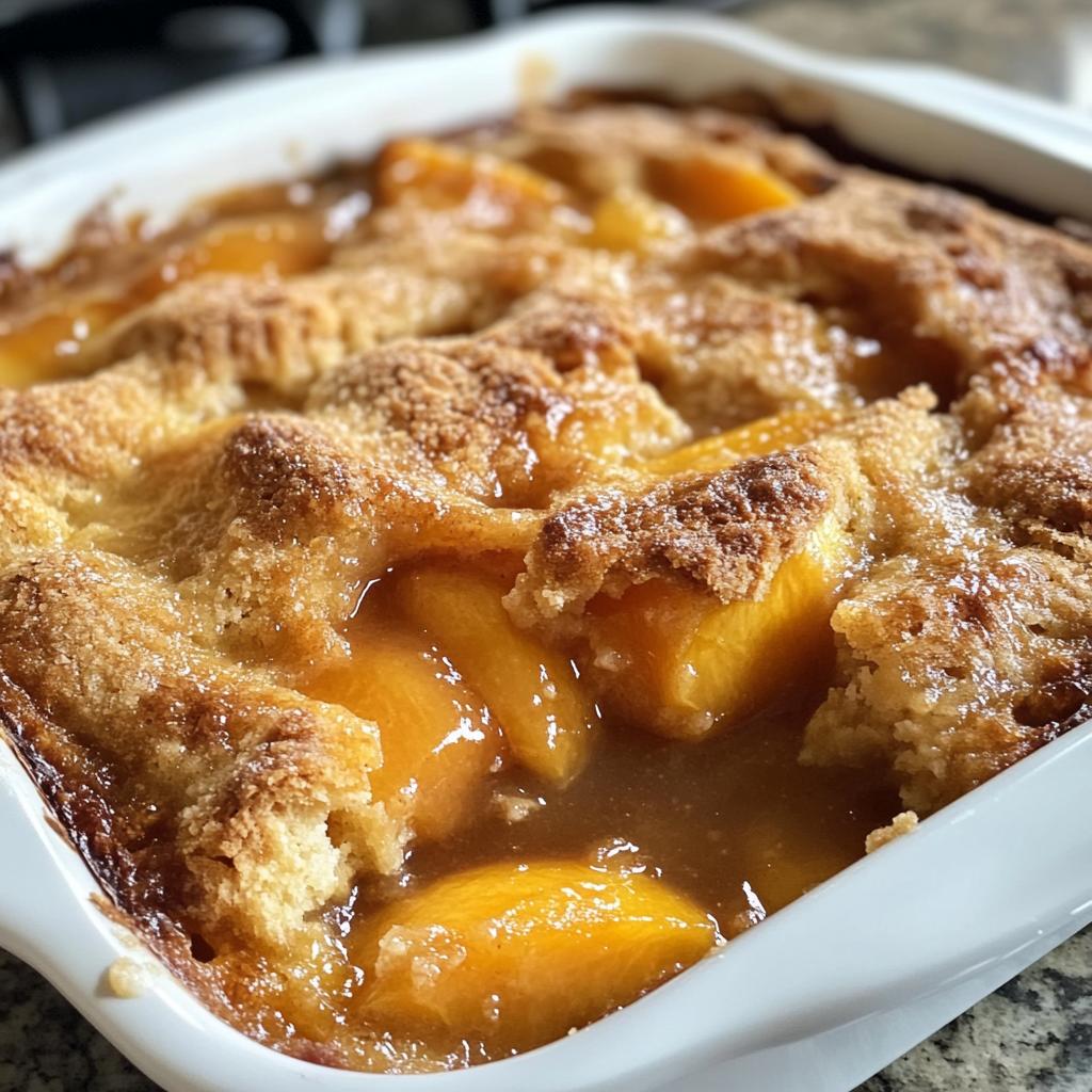 canned peach cobbler