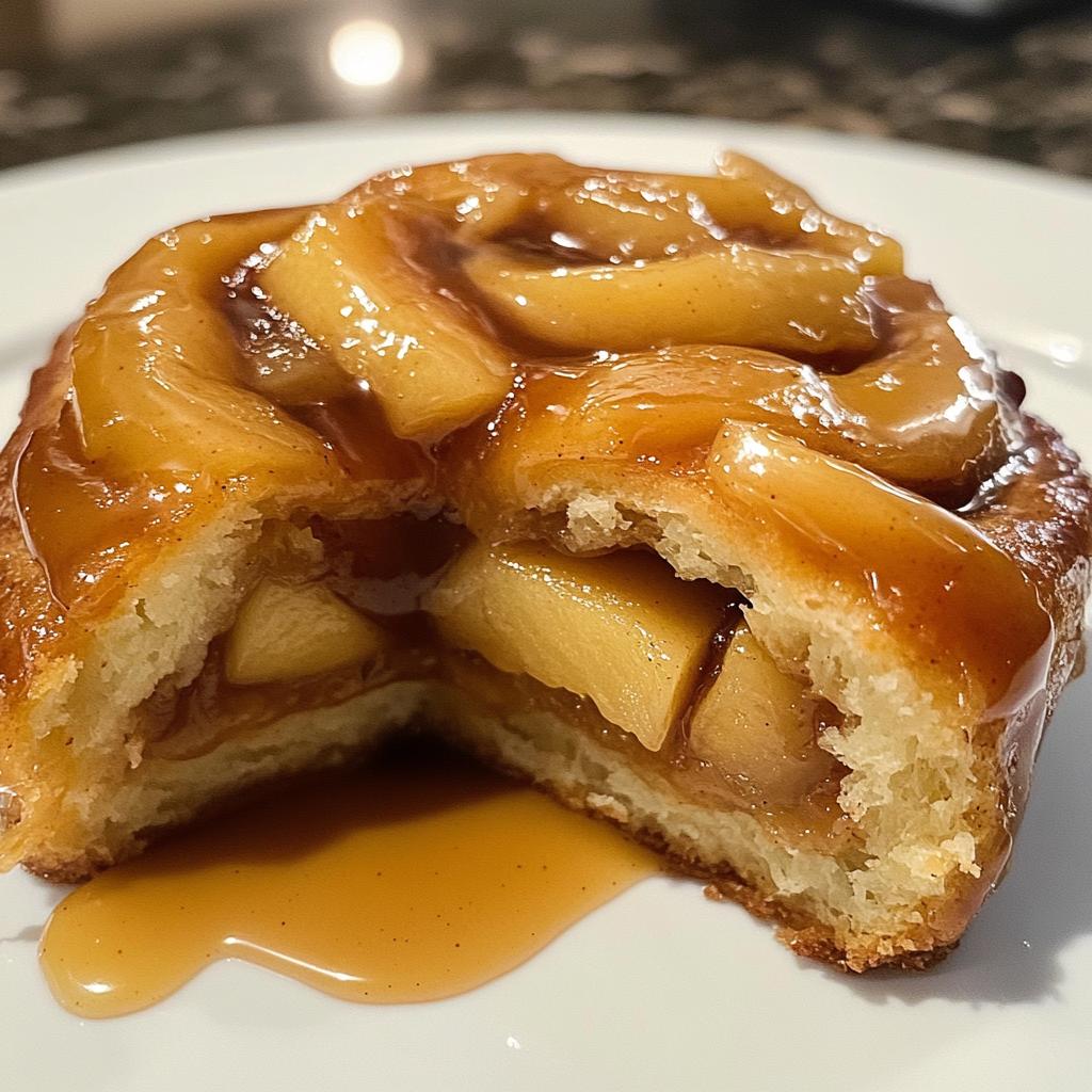 caramel apple cinnamon rolls with caramel glaze