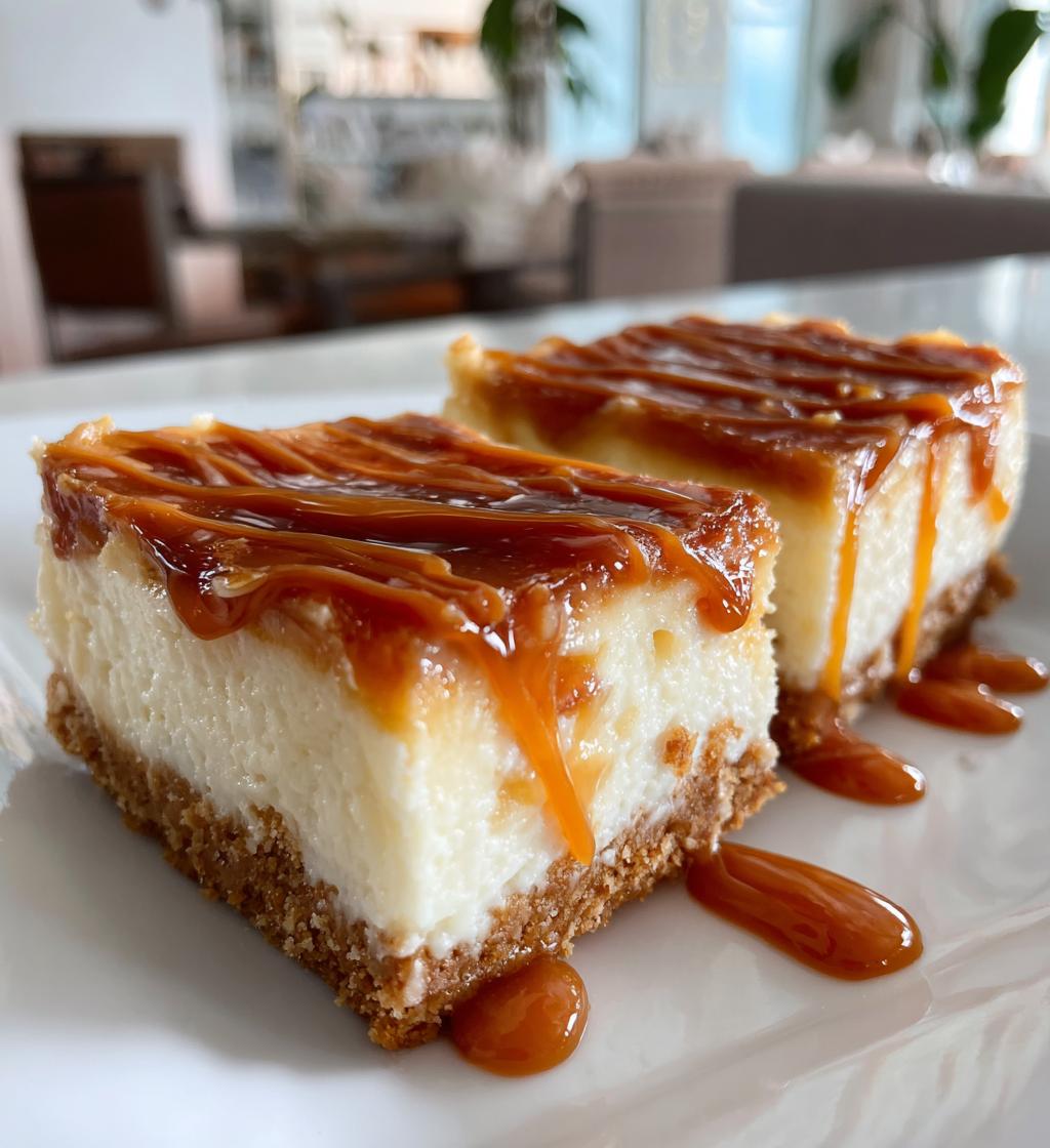 caramel cheesecake bars