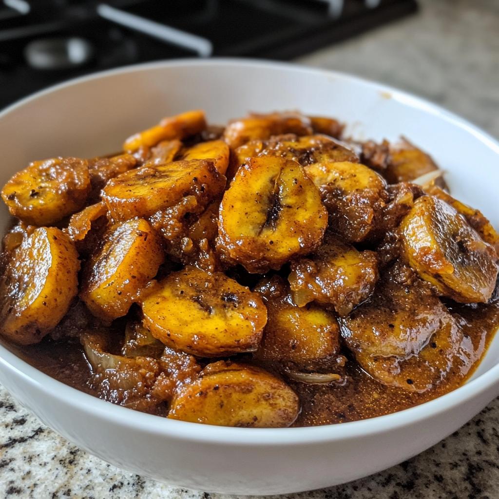 caribbean style plantain curry