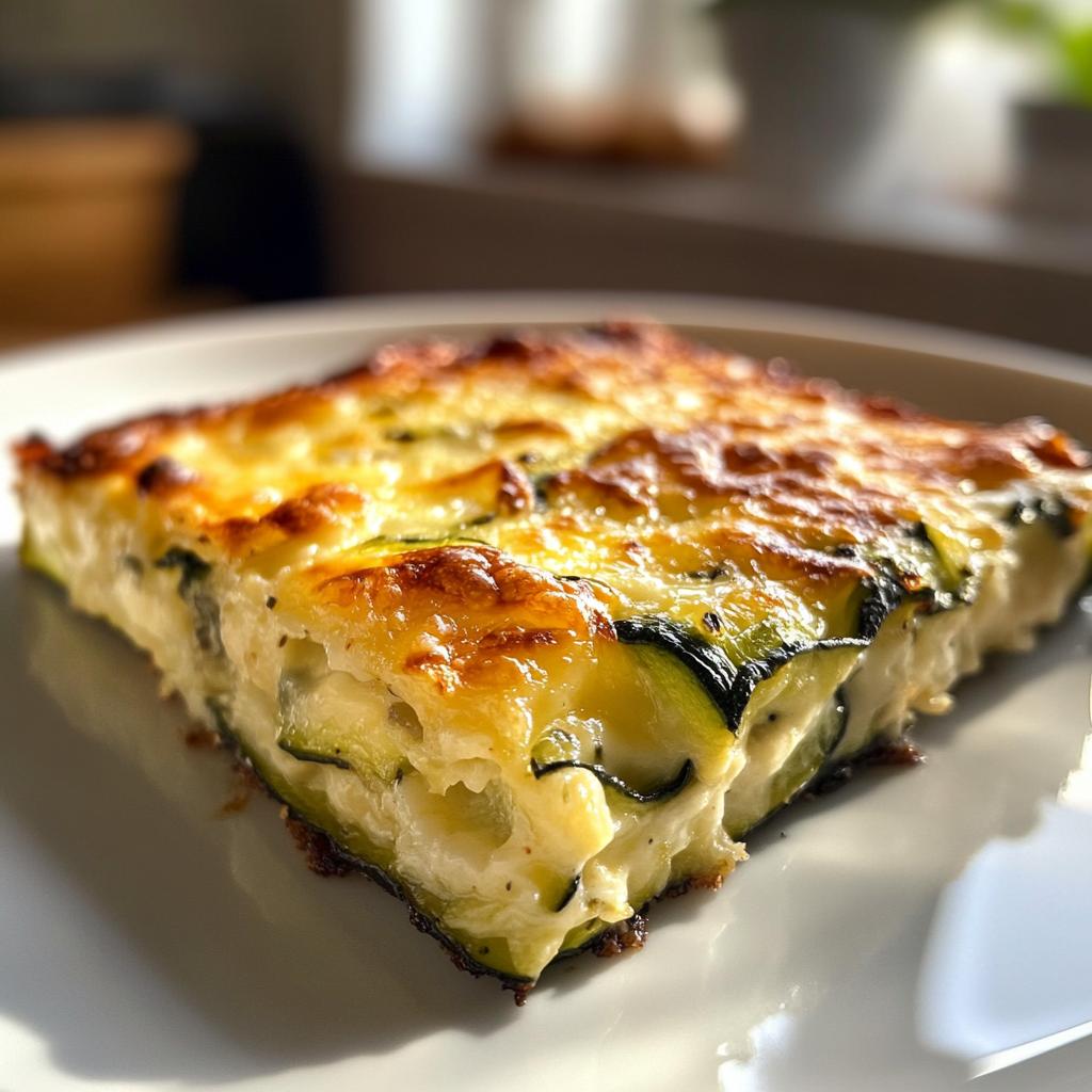 cheesy baked zucchini slice - detail 1