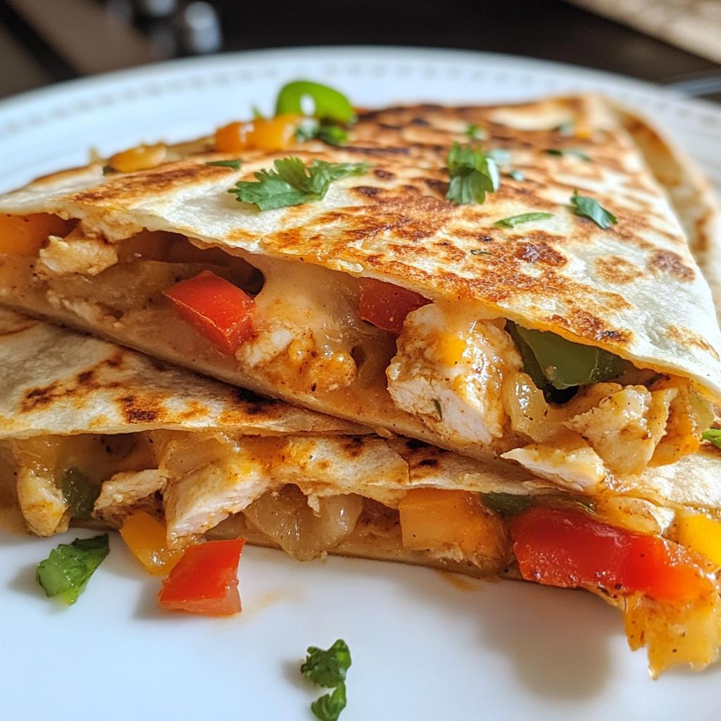 cheesy chicken quesadilla - detail 1