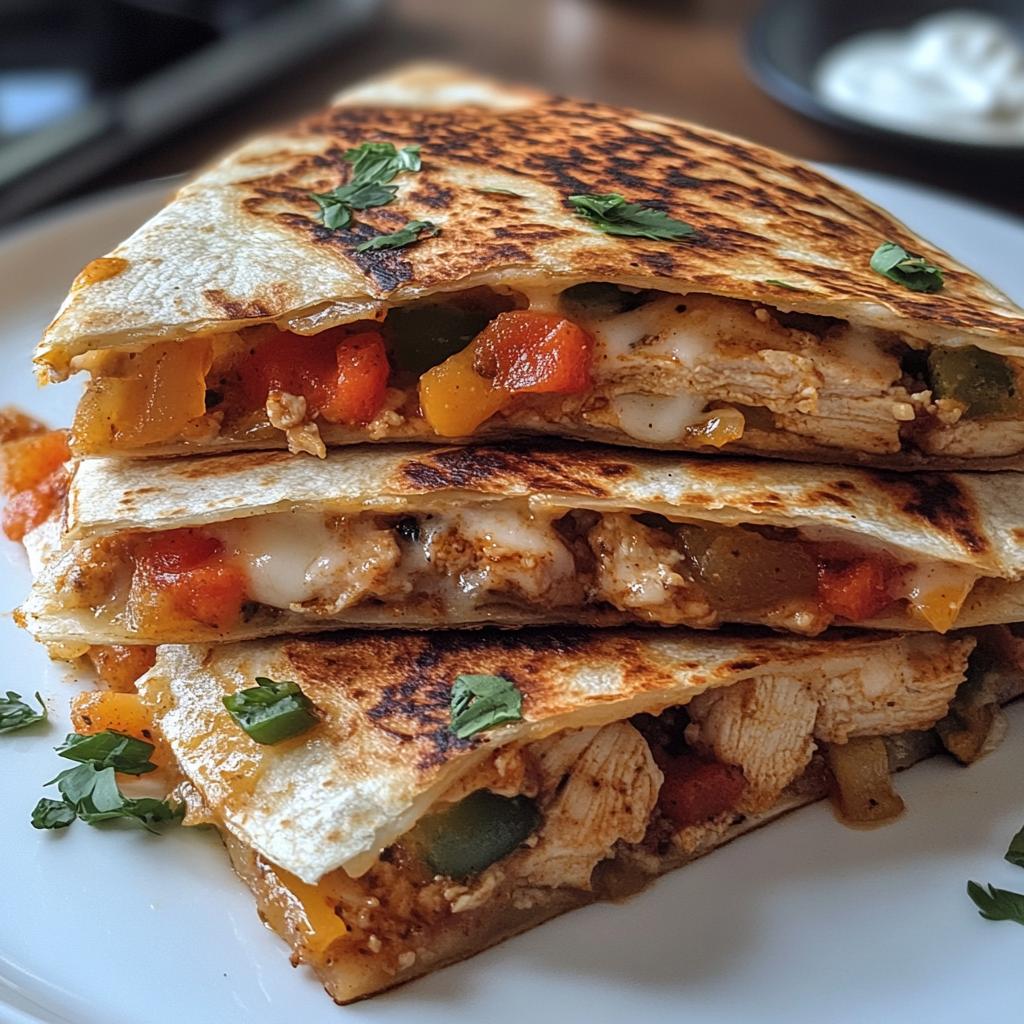 cheesy chicken quesadilla