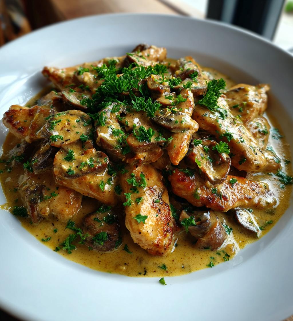 chicken mushroom stroganoff