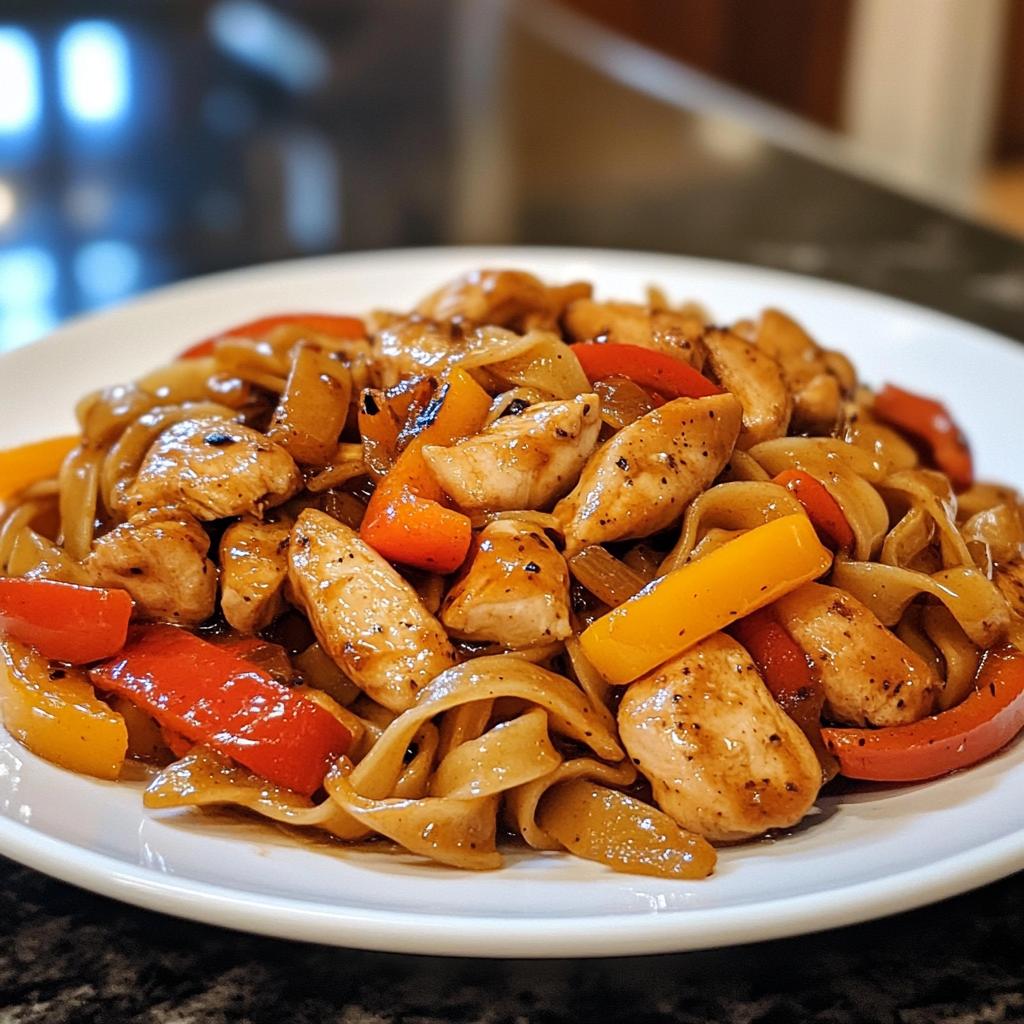 chicken stir fry noodles - detail 1