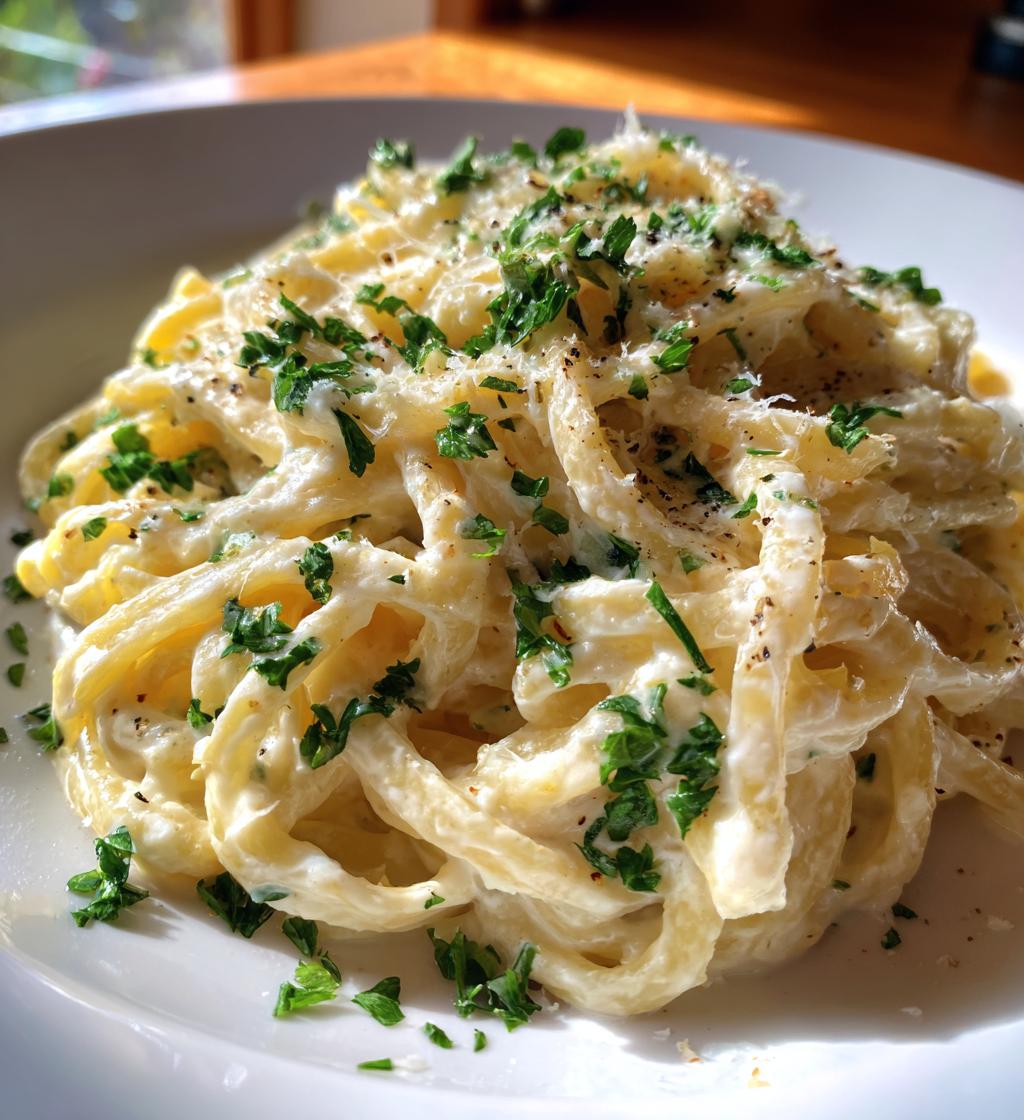 cottage cheese alfredo pasta - detail 1
