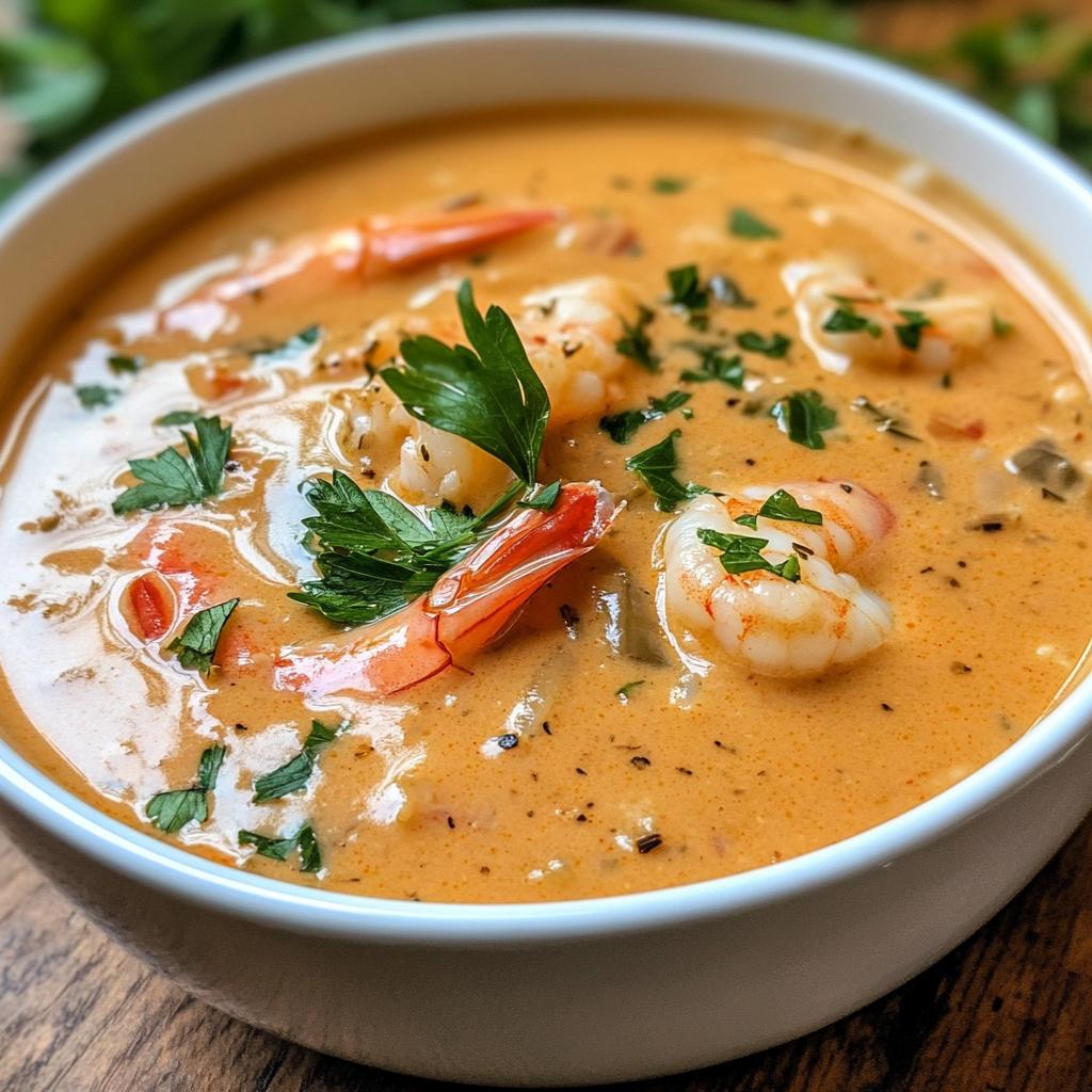 creamy crab and shrimp seafood bisque