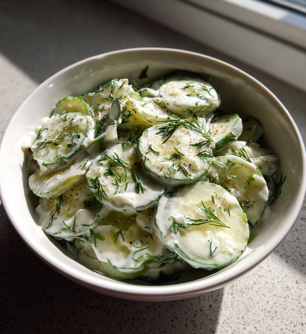 creamy cucumber salad