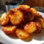 crispy garlic parmesan crusted potatoes