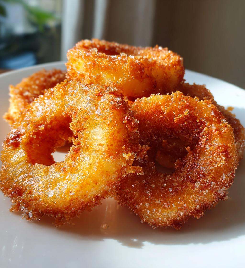 fried pineapple rings