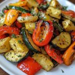 garlic herb roasted veggies