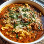 hearty italian sausage lasagna soup