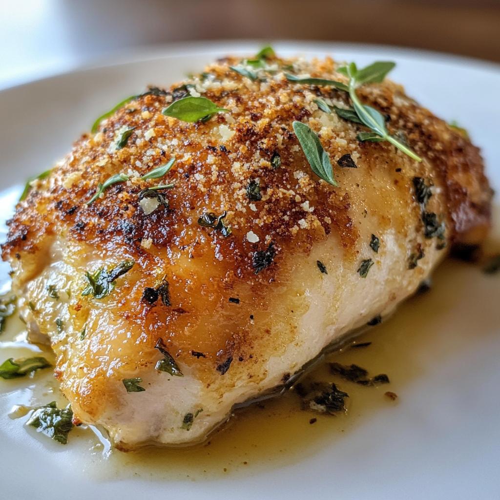 herb crusted baked parmesan chicken