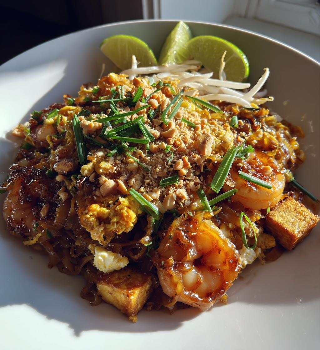 homemade pad thai - detail 1