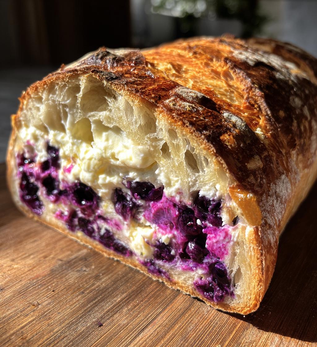 lemon blueberry cream cheese sourdough