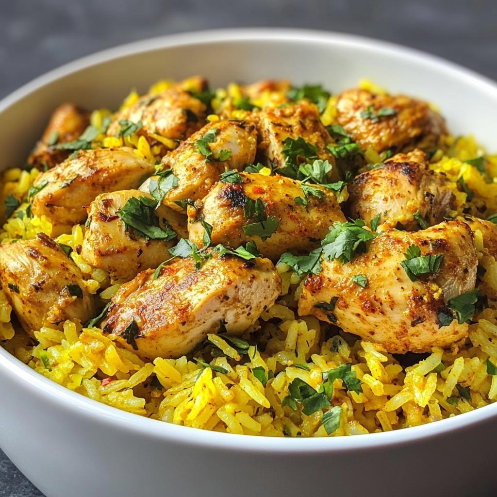 moroccan chicken rice - detail 1