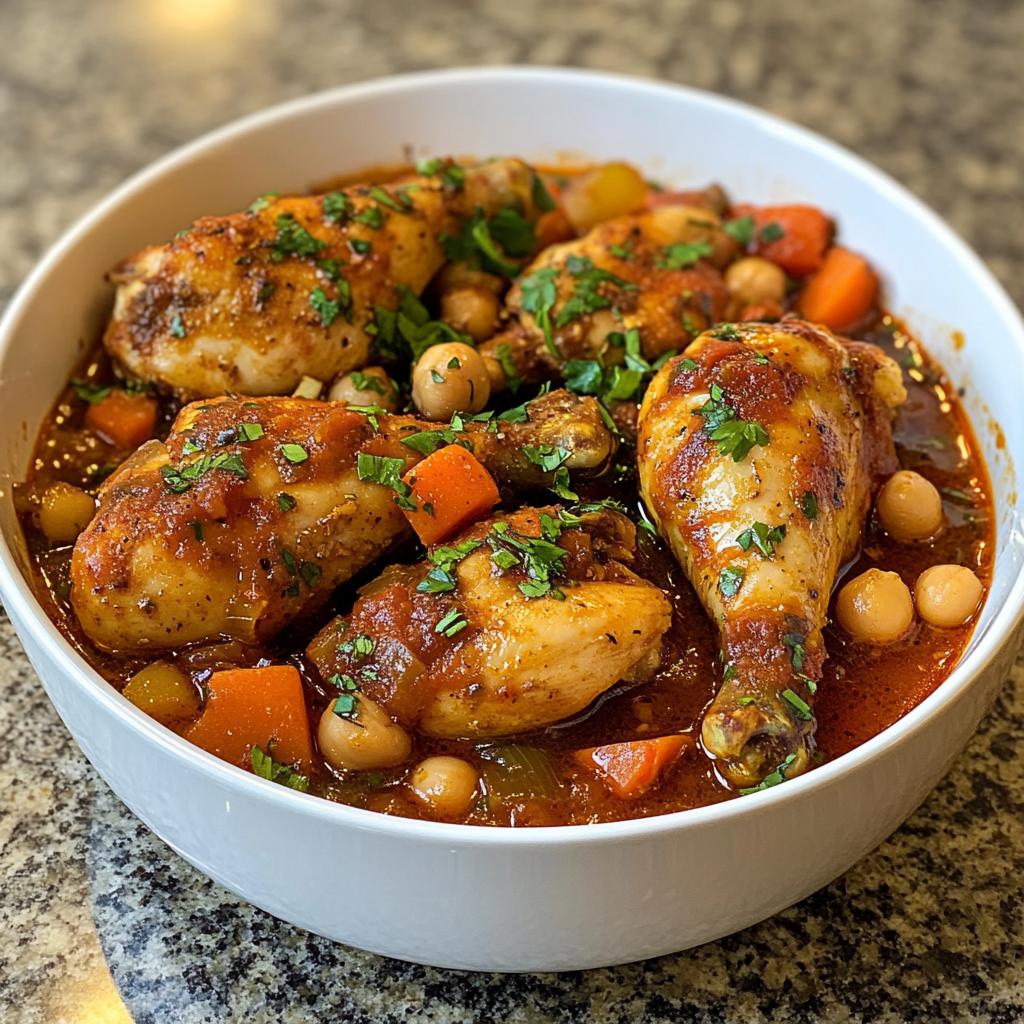moroccan chicken stew - detail 1
