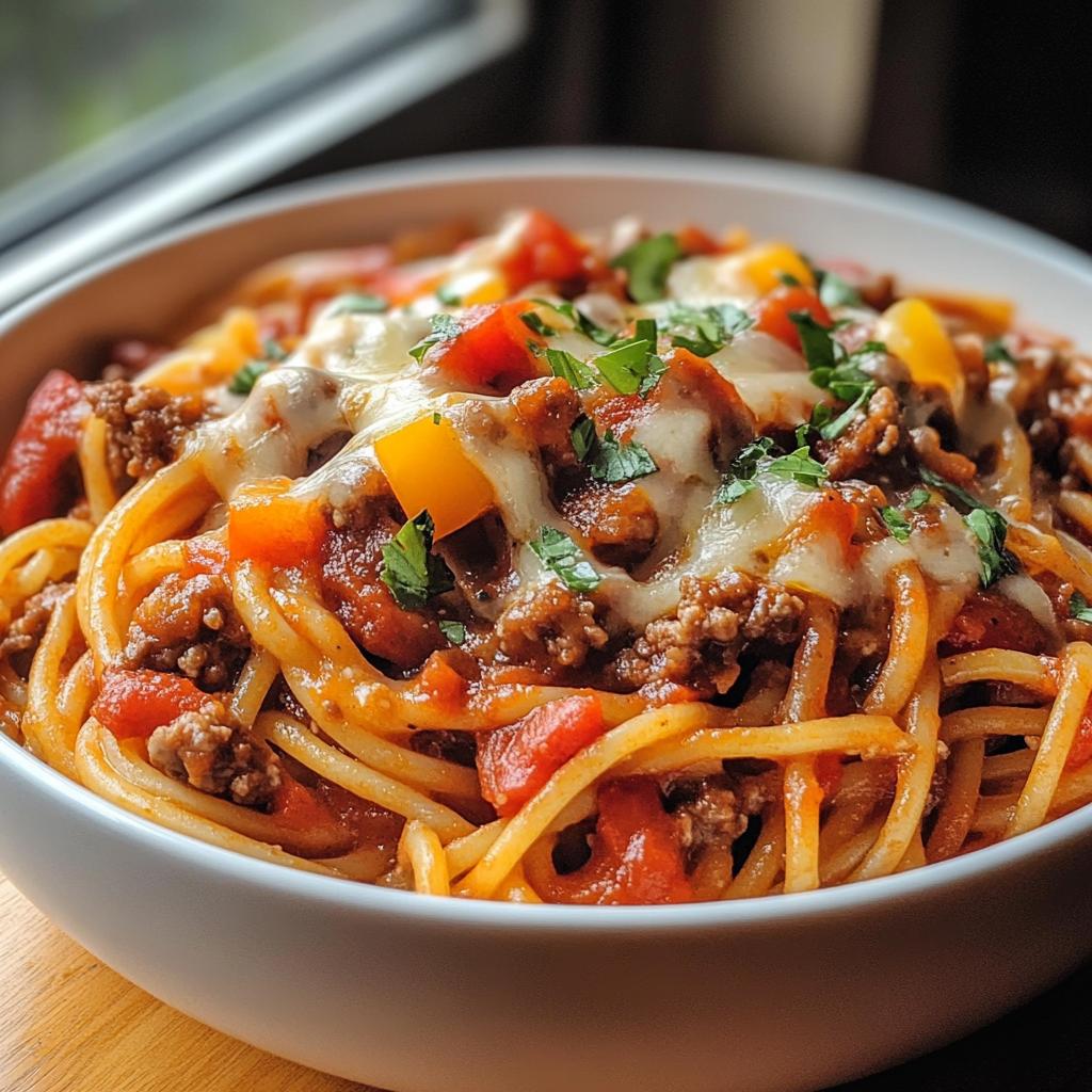 one pot taco spaghetti