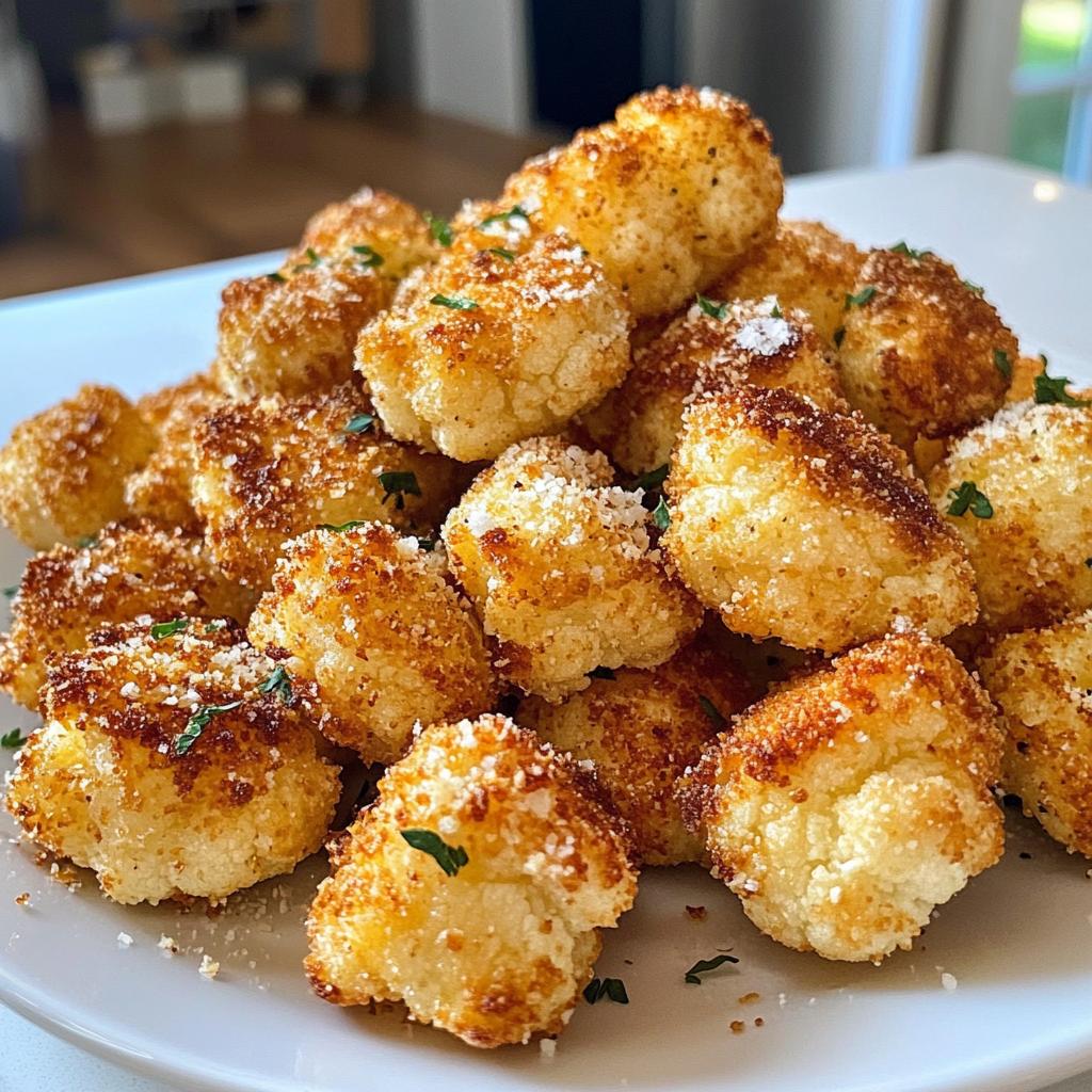 oven baked parmesan cauliflower bites