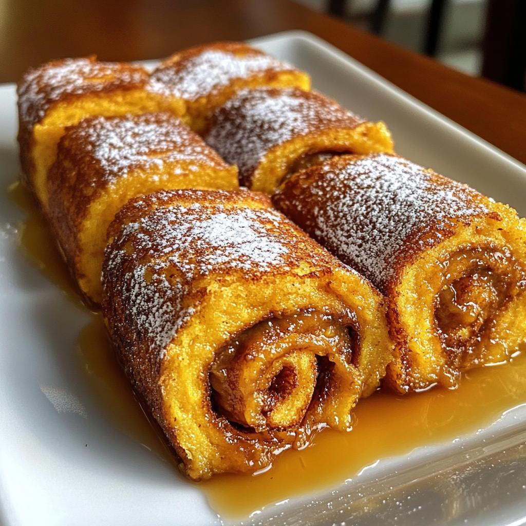 pumpkin french toast roll ups
