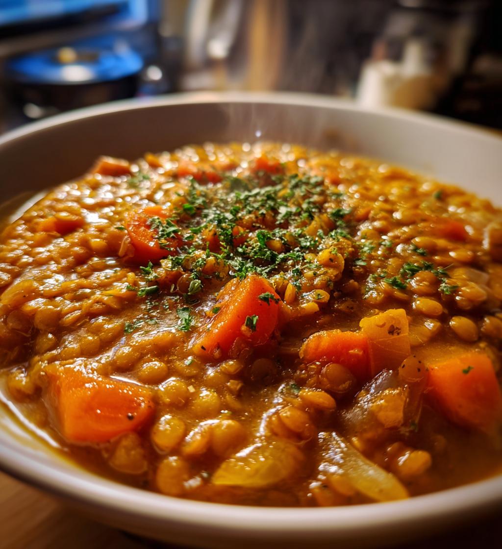 rich mediterranean creamy lentils