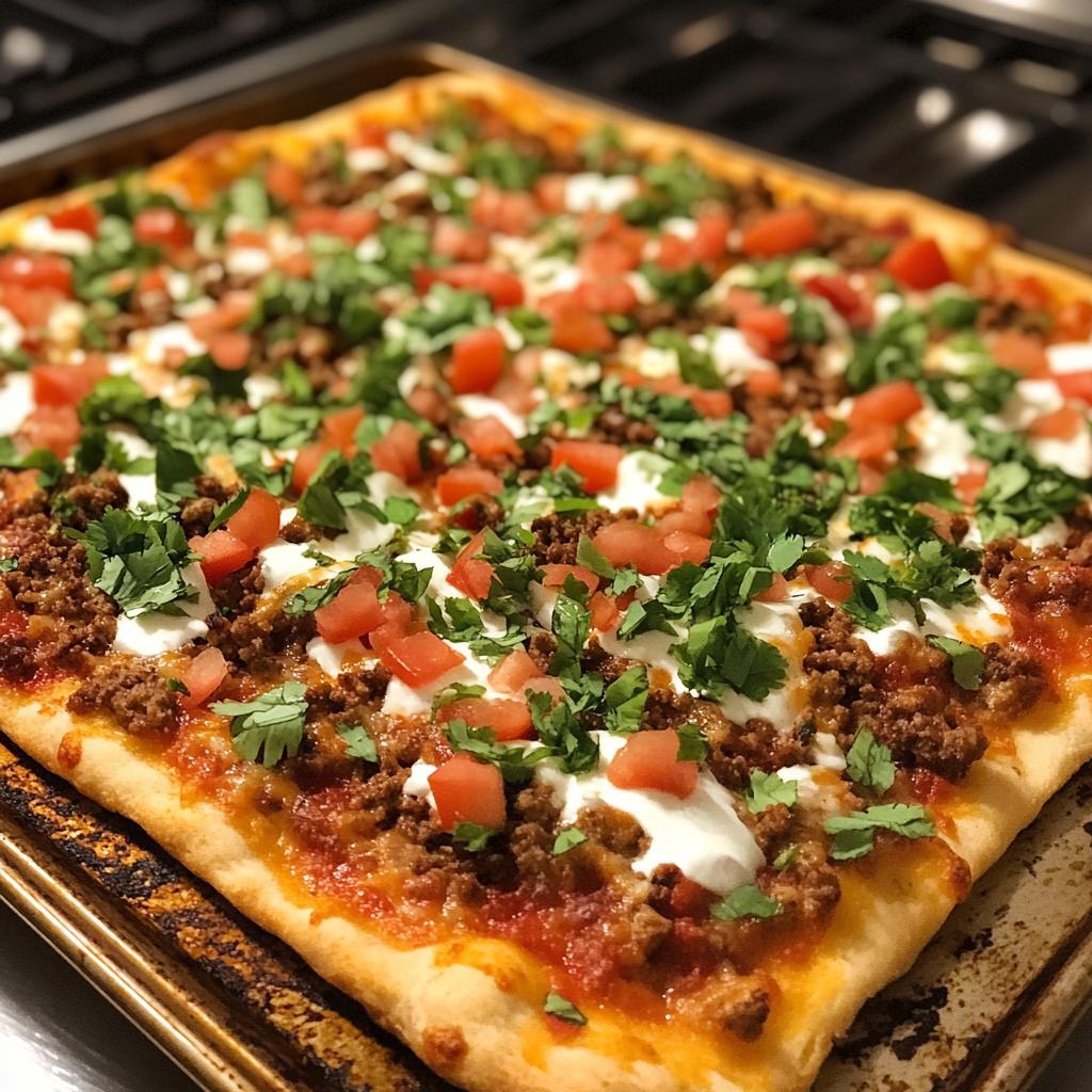 sheet pan taco pizza