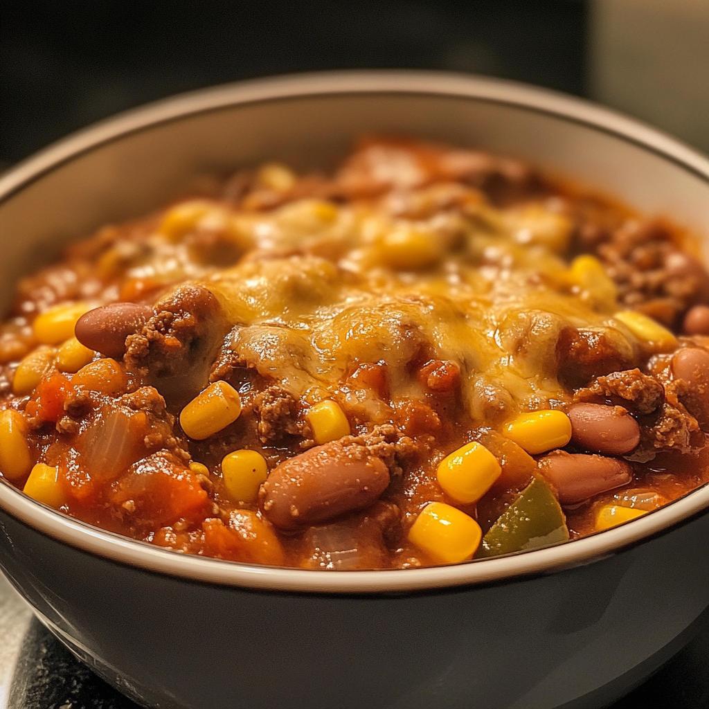 slow cooker cowboy casserole - detail 1