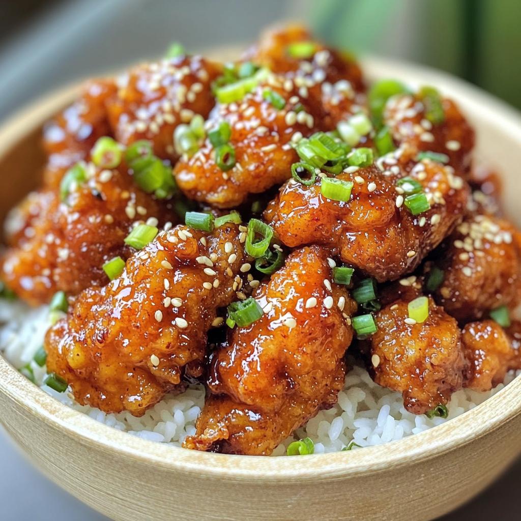 sticky korean fried chicken and rice bowls - detail 1