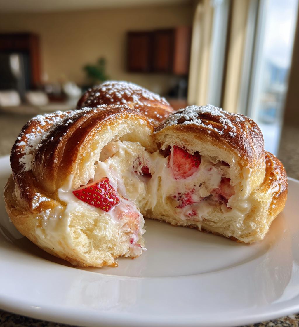 strawberry cheesecake sweet rolls